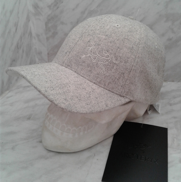 NWT ARC'TERYX WOOL BALL CAP HAT TRANSITION L/XL LIGHT GRAY HEATHER Flex fit MENS - Picture 4 of 8